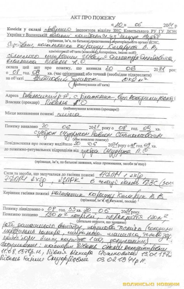 Хата згоріла вщент: багатодітна родина з Волині залишилася без житла. ФОТО