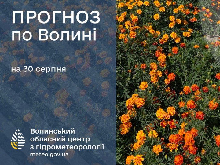 Якою буде погода у Луцьку та на Волині у суботу, 30 серпня