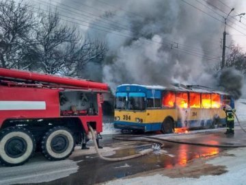 У Луцьку горів тролейбус