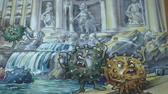 «Вакханалія ковіду» луцького художника стала кращою світовою карикатурою на цю тему.ВІДЕО