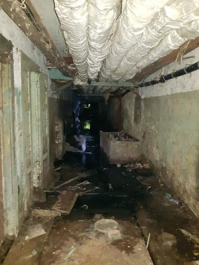 Підвальне приміщення районної лікарні на Волині – у жахливому стані через підтоплення. ФОТО