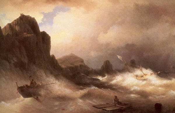 Іван Айвазовський, Росія. Серфери-початківці, 1843