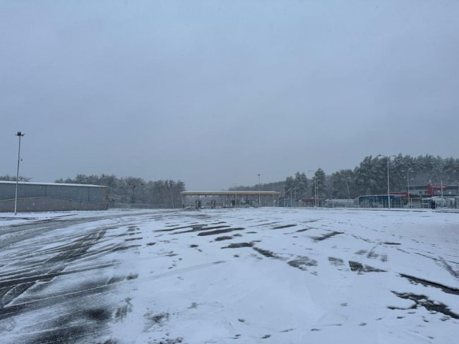 Так виглядала найбільша на західному кордоні зона митного контролю МП «Ягодин» під час блокування