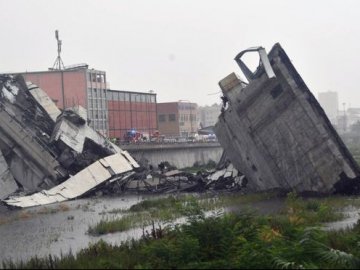 В Італії обвалився автомобільний міст: десятки загиблих