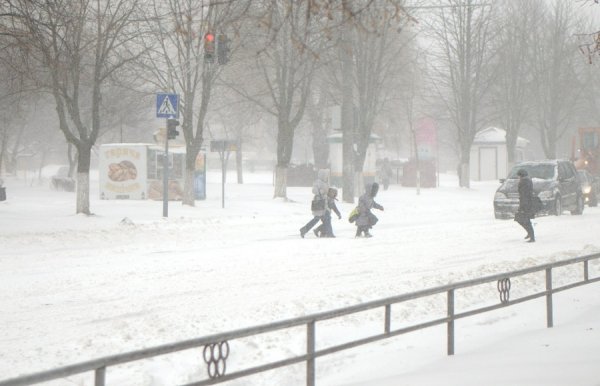 Снігопад у Луцьку. ФОТО