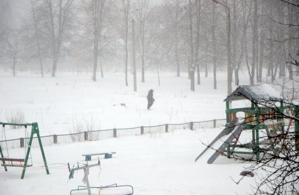 Снігопад у Луцьку. ФОТО
