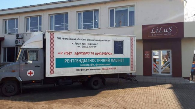 Лучанки зможуть безкоштовно перевіритись на рак грудей у «кабінеті на колесах»