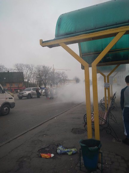 У Володимирі серед вулиці горів автомобіль