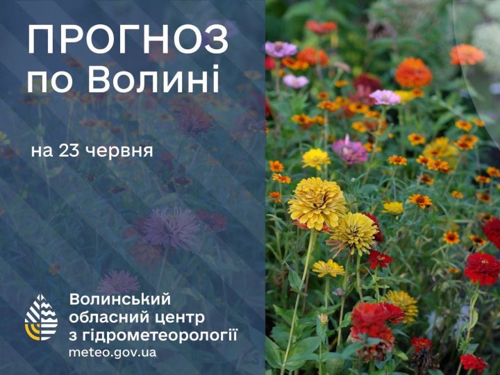 Якою буде погода у Луцьку та на Волині у вівторок, 22 червня