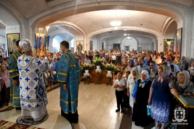 Як у луцькому храмі відзначали свято Успіння Пресвятої Богородиці. ФОТО