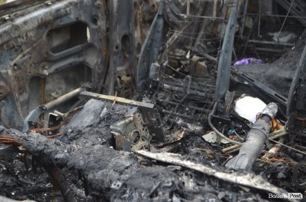 У Луцьку вщент згорів автомобіль.ФОТО