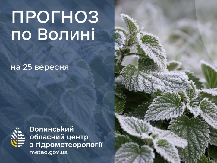 Якою буде погода у Луцьку та на Волині у четвер, 25 вересня