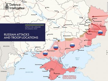 Британія показала актуальну карту боїв в Україні