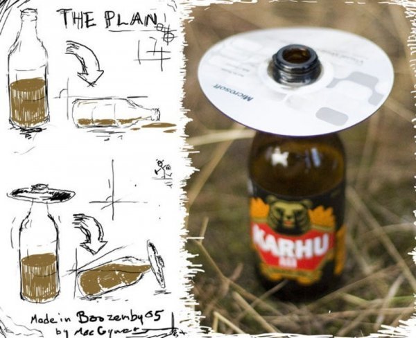  Продовжуючи тему пікніків і CD: ось так легко можна зробити зі звичайної пляшки «нерозливайку» і більше ніколи не засмучуватися через перекинуте пиво