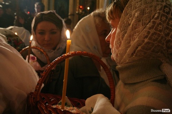 Пасхальна ніч у Луцьку: як святили паски у Покровській церкві. ФОТО