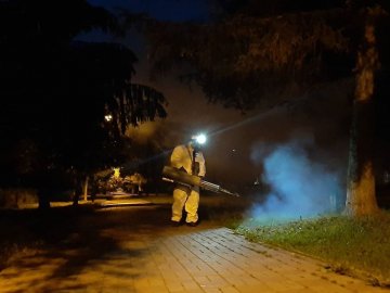 Луцький парк почали обробляти від кліщів та комарів. ФОТО