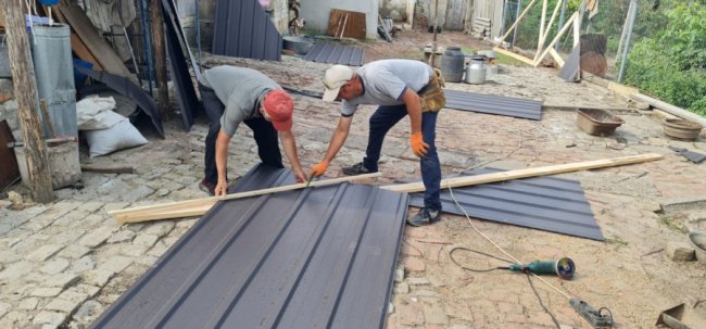 Показали, як волинські будівельники відновлюють село Благодатівка на Херсонщині. ФОТО