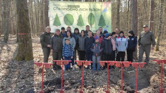 На Волині переселенці долучилися до акції з відновлення лісу: висадили 5 гектарів