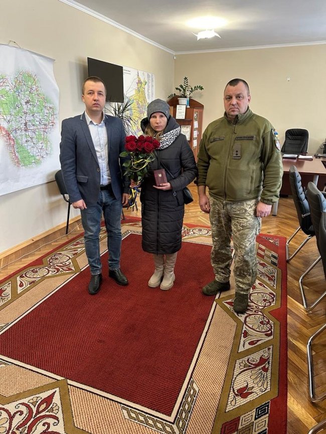 Дружині полеглого Героя з Волині вручили його посмертну нагороду