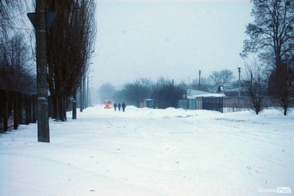 Сніг у Луцьку: вулиця Львівська. ФОТО