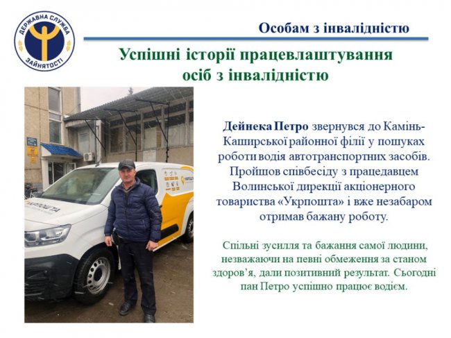 Служба зайнятості на Волині працевлаштувала майже 400 осіб з інвалідністю: успішні історії