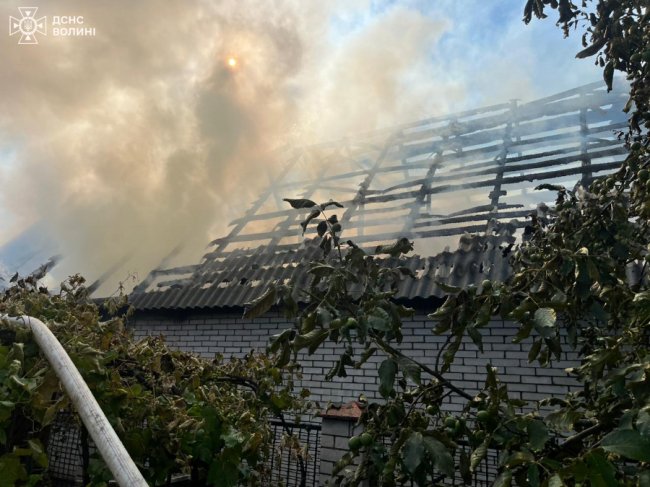 На Волині горів житловий будинок