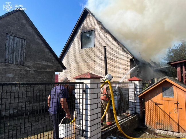 На Волині горів житловий будинок