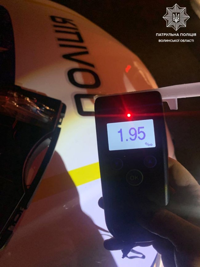 На Волині за вихідні патрульні спіймали трьох п'яних водіїв