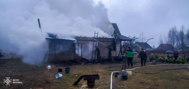 На Волині горів житловий будинок