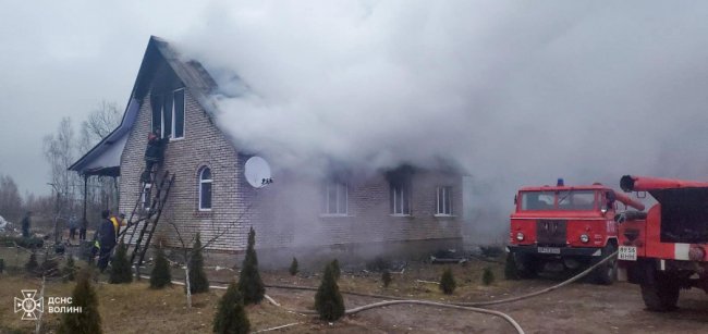 На Волині горів житловий будинок