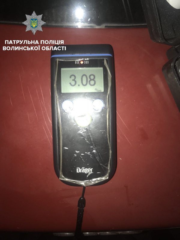 Алкорекорд: у Луцьку затримали п’яного водія. ФОТО