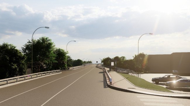 У Луцьку ремонт мосту через річку Стир завершать після війни.ФОТО