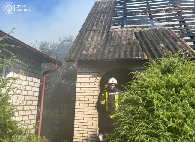 На Волині горів житловий будинок
