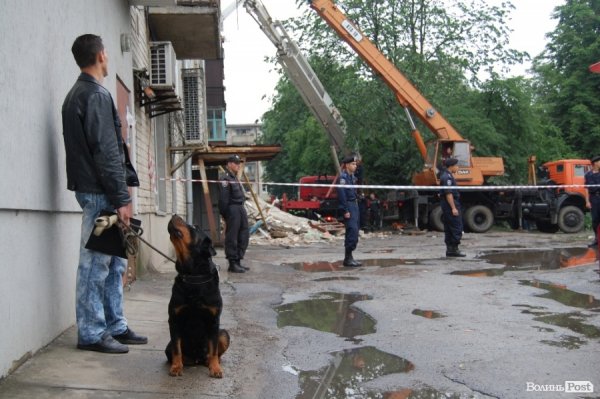 Обвал будинку в Луцьку. ФОТО