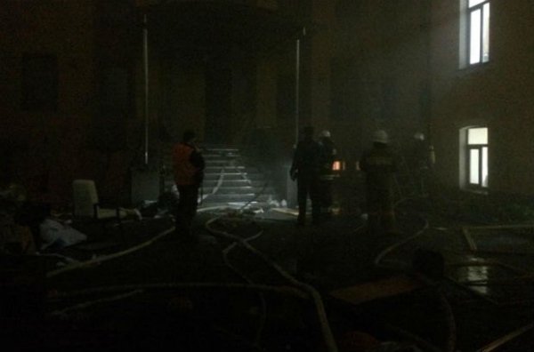 У Києві горів офіс комуністів. ФОТО 