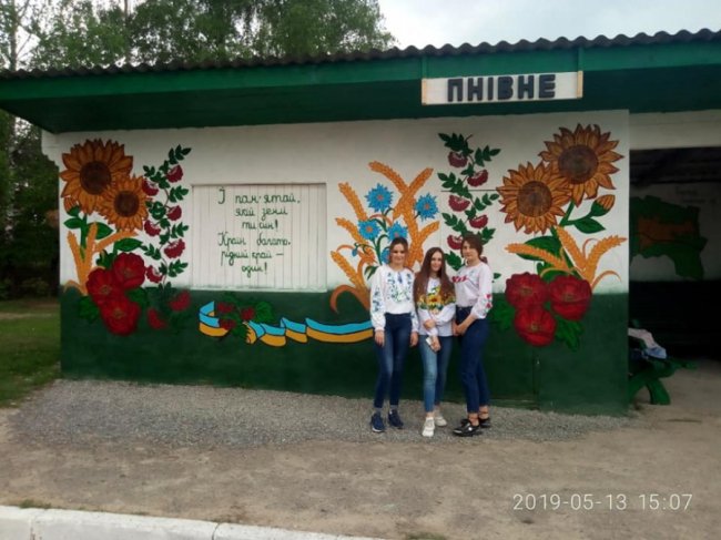 На Волині селяни перетворили зупинку у витвір мистецтва. ФОТО