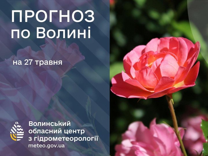 Якою буде погода у Луцьку та на Волині у середу, 27 травня