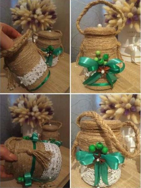 Вчителька волинського ліцею оздоблює баночки для освяченої на Водохреща води 