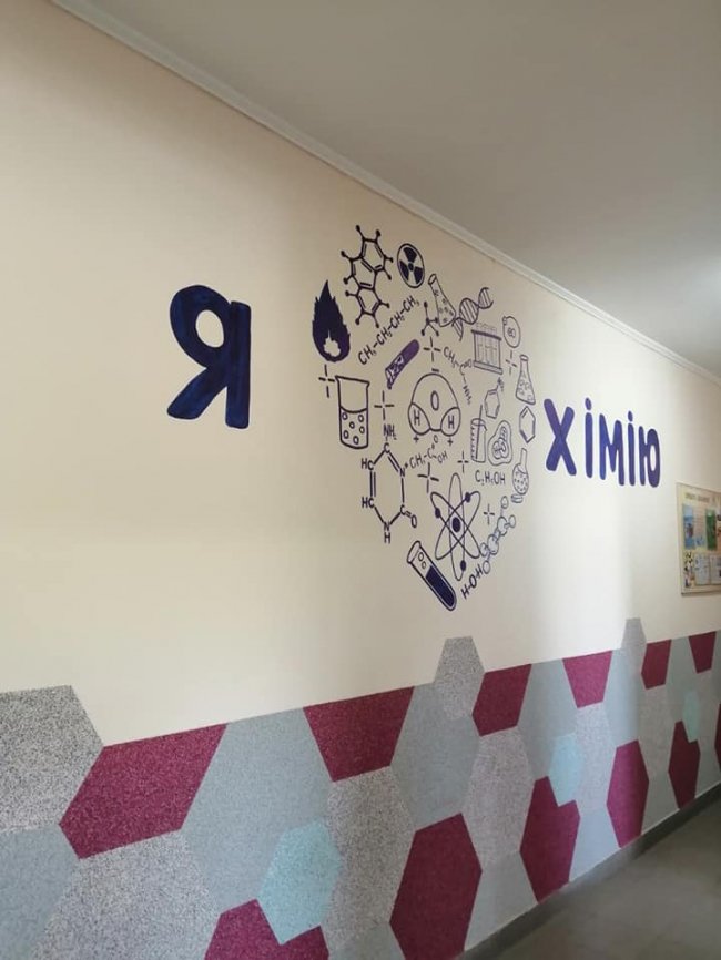 У селі поблизу Луцька оригінально розмалювали школу. ФОТО