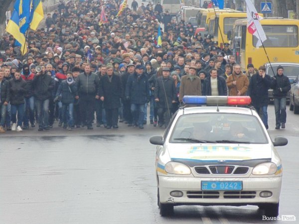 Хода до «площі Героїв Майдану» в Луцьку. ФОТО. ВІДЕО