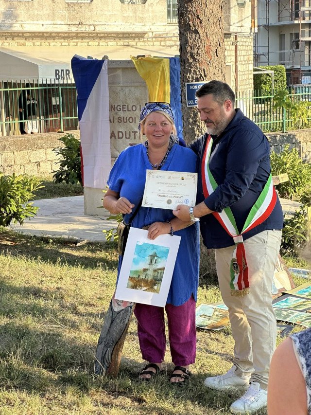 Волинська художниця, матір загиблого Героя провела художній пленер в Італії. ФОТО