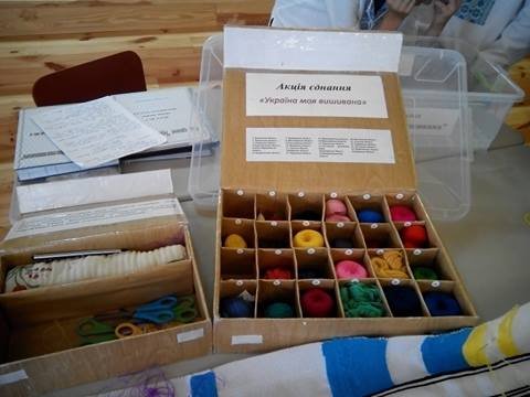 На Волині вишивали карту України площею понад 4 кв.м. ФОТО