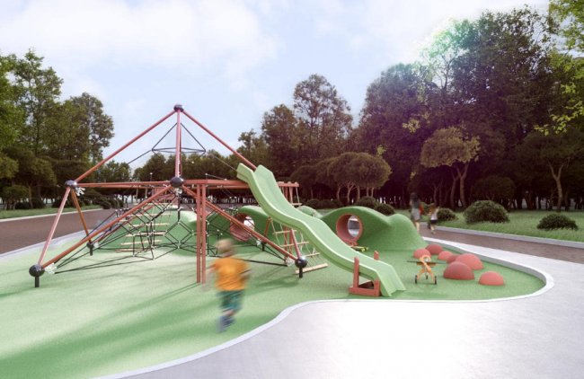 Показали, який вигляд матиме урбан-парк на проспекті Молоді в Луцьку. ФОТО