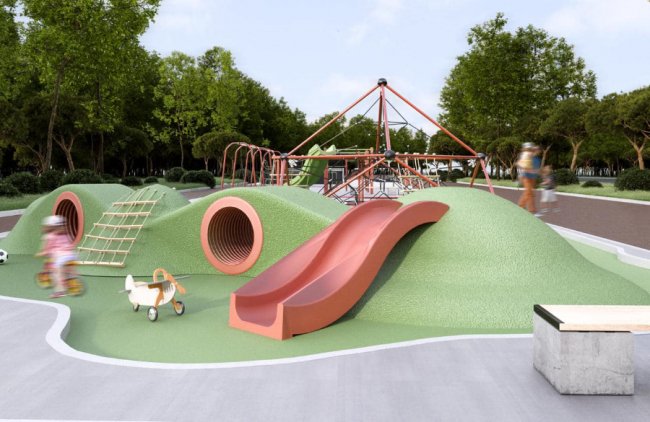 Показали, який вигляд матиме урбан-парк на проспекті Молоді в Луцьку. ФОТО