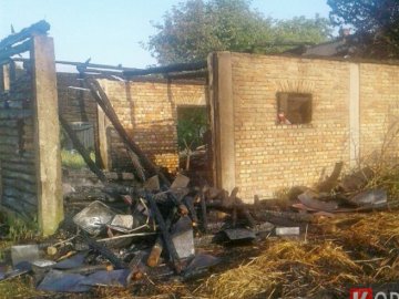 У селі на Волині горіла господарча споруда. ФОТО