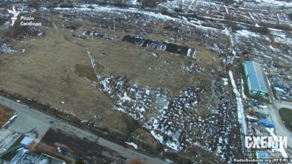 Так виглядає територія на околицях Борисполя, де заплановано будівництво бісквітного комплексу «Рошен» з висоти