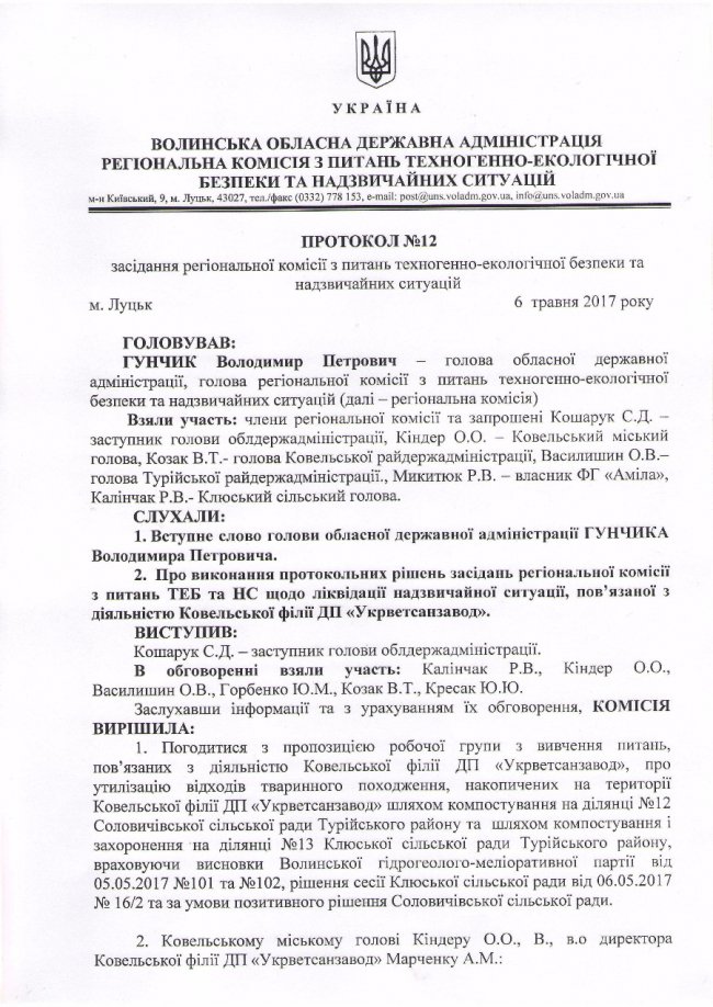 У Гунчика повідомили, де захоронять відходи з ветсанзаводу