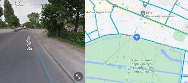 У Луцьку неподалік входу в центральний парк облаштували зупинку