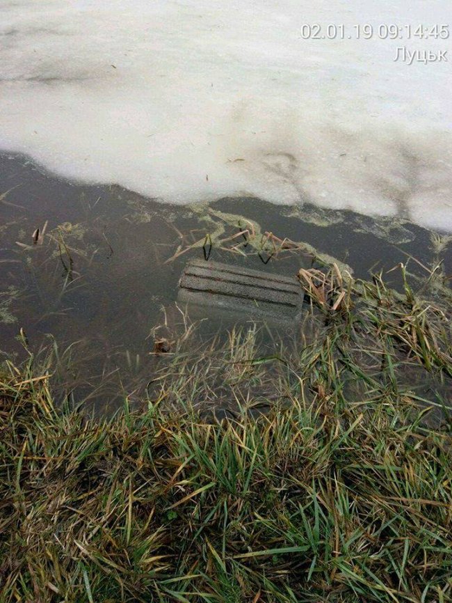 Смітники — в канаві: у луцькому парку похуліганили вандали. ФОТО