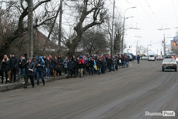 Студентський хід на підтримку євроінтеграції у Луцьку. ФОТО